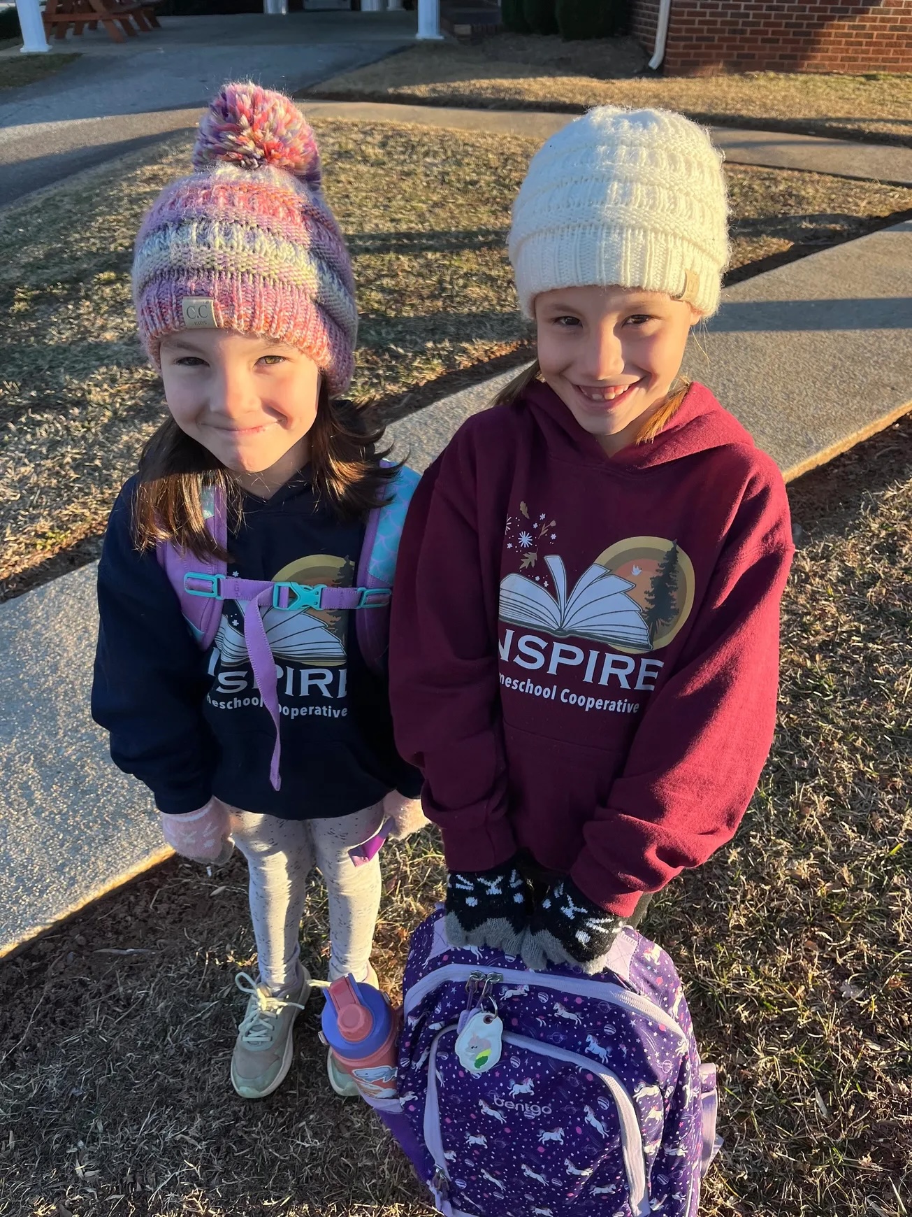 First day of school in Inspire hoodies
