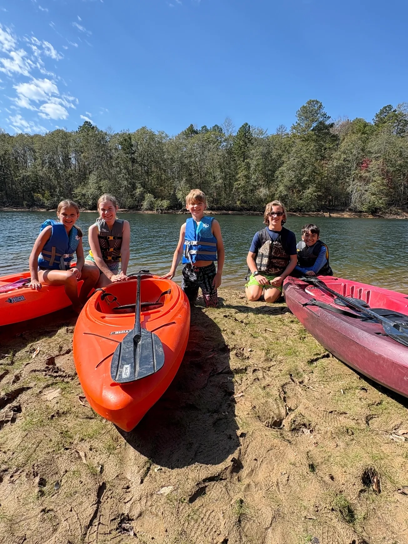 Kayaking on the lake